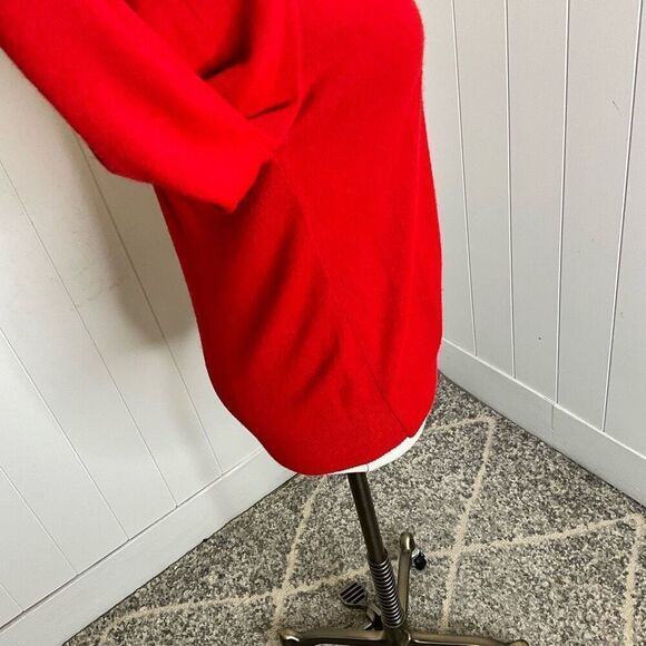 Vintage 70s 80s Kenneth Too Women’s Small Red Acrylic High Neck Pullover Sweater - Picture 4 of 10